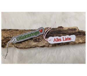 Stickdatei - Anhänger Set ITH Glücksbringer Pilz